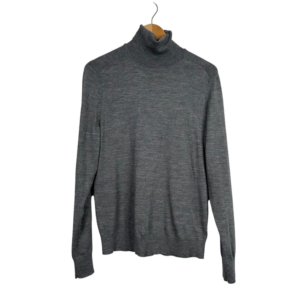 Express Gray Lightweight Oversized Gray Merino Wool Knit Sweater